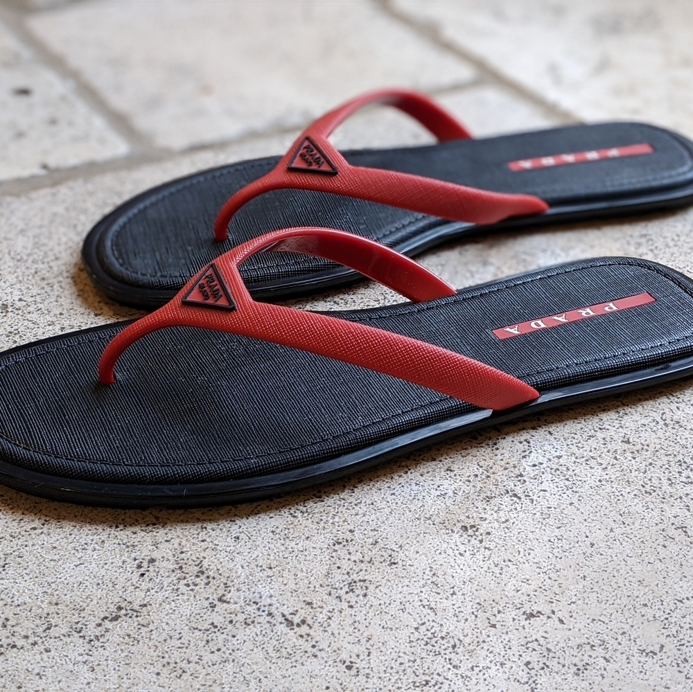 PRADA men's flip-flops size 9